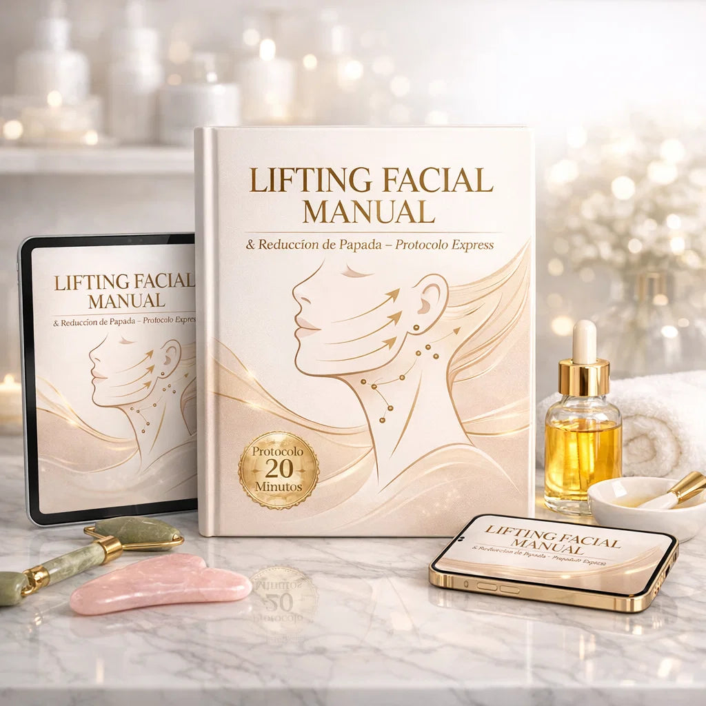 LIPO FACIAL MANUAL REDUCCIÓN DE PAPADA + 4 Regalos 🎁